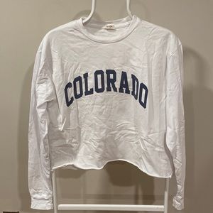 White John Galt Colorado White Cropped Long Sleeve
